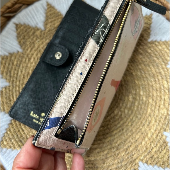 BNWT Kate Spade wallet champagne and caviar print - Picture 3 of 7